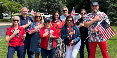 Independence Day Pledge Pose Group