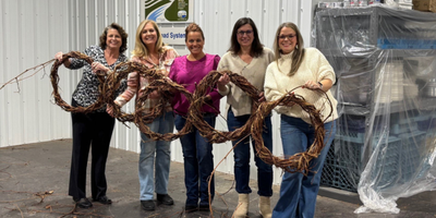 Case Management Team at Wreath Making Event